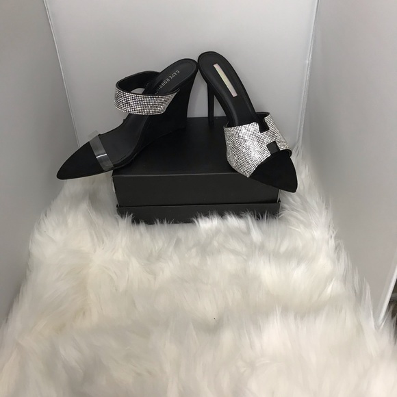 New black rhinestone heels - Picture 4 of 8